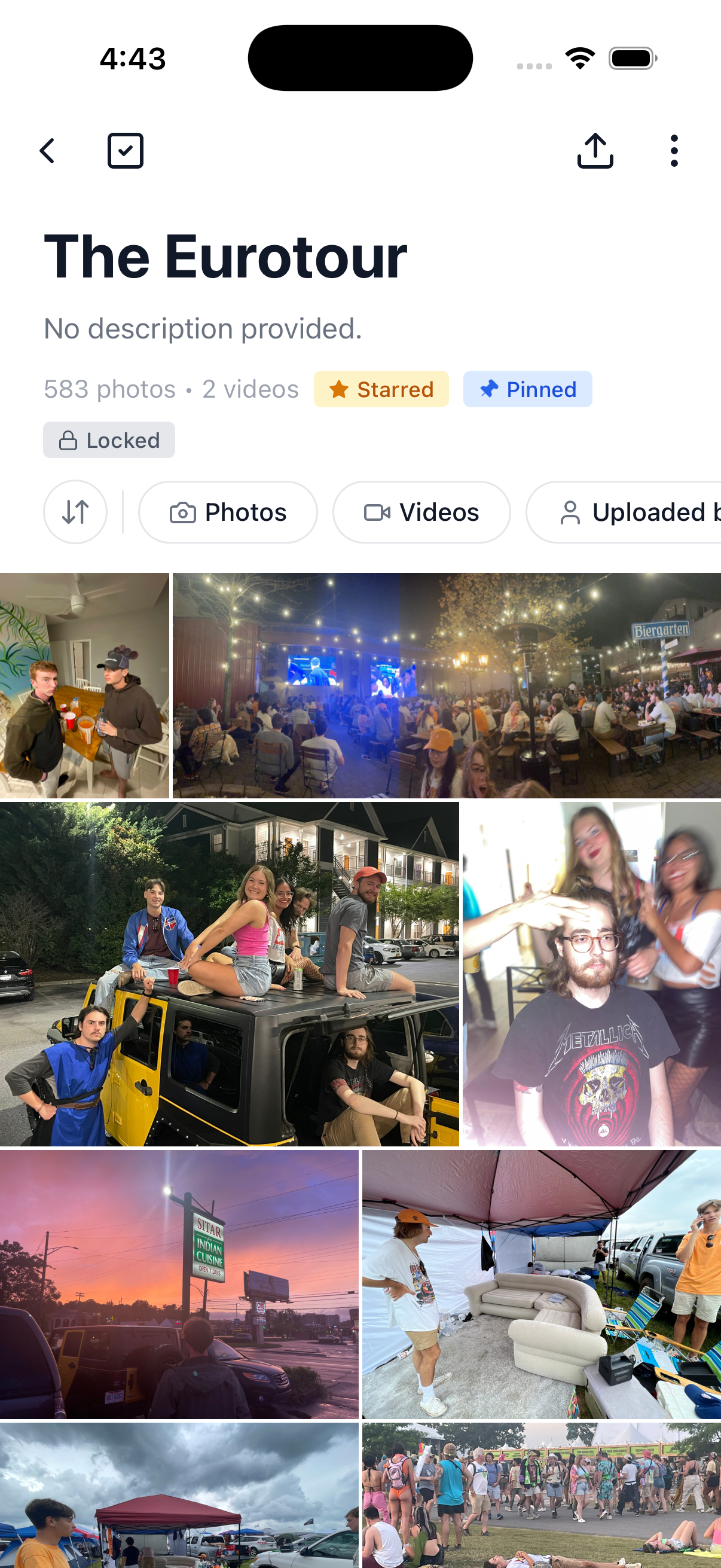 Fireside app collection view